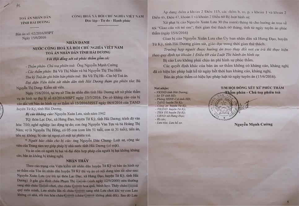 Từ bản án sơ thẩm 30 tháng tù giam, TAND tỉnh Hải Dương sửa án, cho bị cáo hưởng án treo khiến dư luận xã hội bức xúc, giới luật sư bất ngờ.