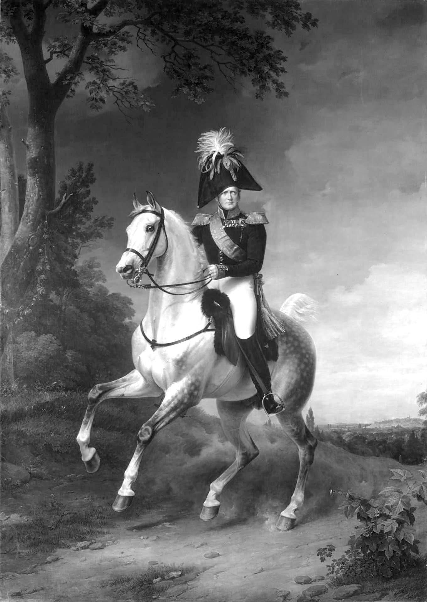 Equestrian Portrait of Alexander I (1777-1825), by Franz Krüger (c. 1837, Hermitage).