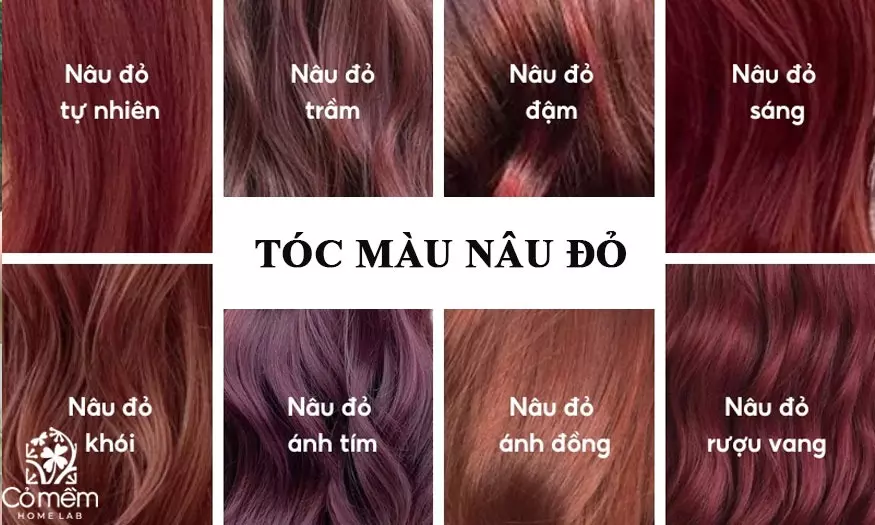 tóc màu nâu đỏ