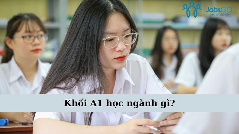 Khối A1 với ba môn học: Toán học, Vật lý, Tiếng Anh. Đây là tổ hợp môn được mở rộng từ khối A00