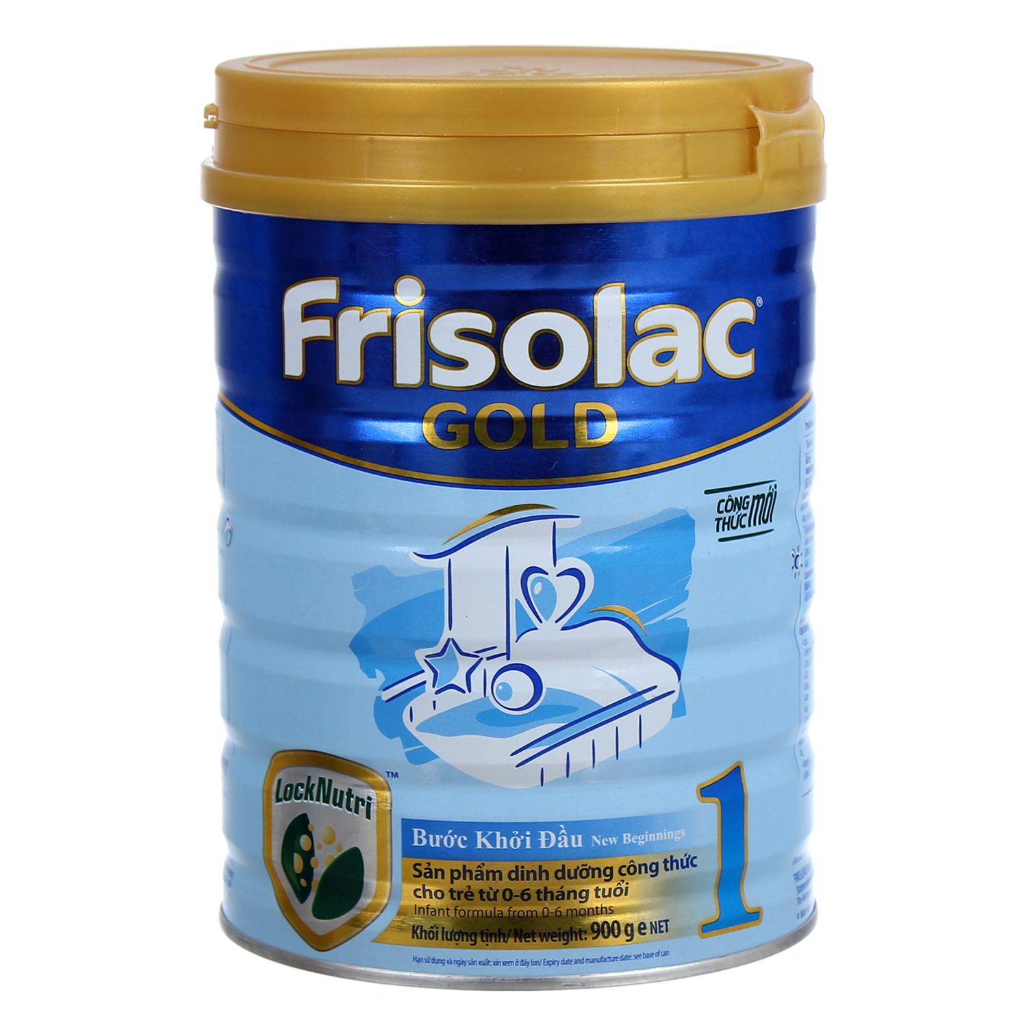 Sữa bột Frisolac Gold 1 - hộp 900g (dành cho trẻ từ 0 - 6 tháng)