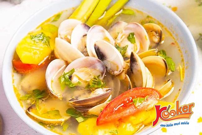 canh ngao nấu dứa