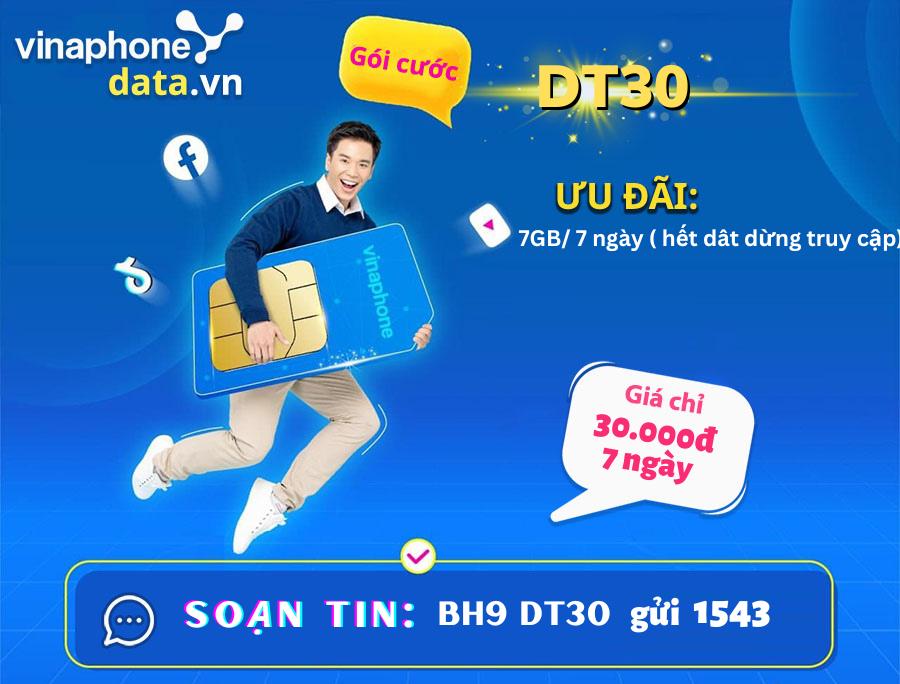 Hướng dẫn đăng ký gói cước DT30 Vinaphone